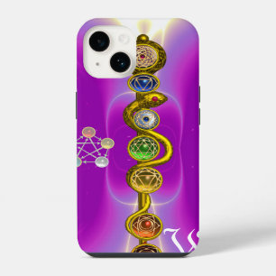 STAF VAN ASCLEPIUS 7 CHAKRA'S, YOGA, SPIRITUELE EN iPhone 14 HOESJE