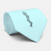 Staf van Asclepius [medisch symbool] Stropdas (Opgerold)