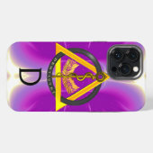 STAF VAN ASCLEPIUS TANDARTS TANDHEELKUNDE MONOGRAM iPhone HOESJE (Achterkant horizontaal)