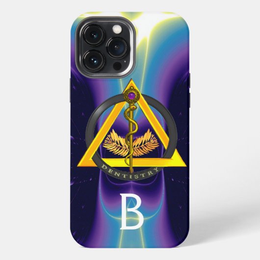 STAF VAN ASCLEPIUS TANDARTS TANDHEELKUNDE MONOGRAM iPhone HOESJE (Achterkant)