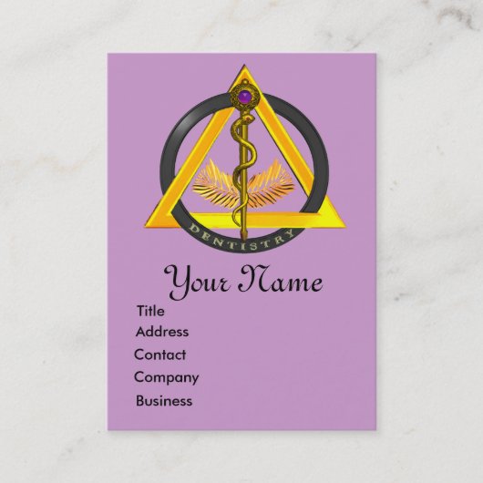 STAF VAN ASCLEPIUS TANDARTS TANDHEELKUNDE MONOGRAM VISITEKAARTJE (Voorkant)