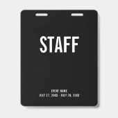 Staff All Access Pass Backstage ID Badge (Voorzijde)