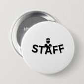 STAFF Badge Knop Ronde Button 7,6 Cm (Voorkant /achterkant)