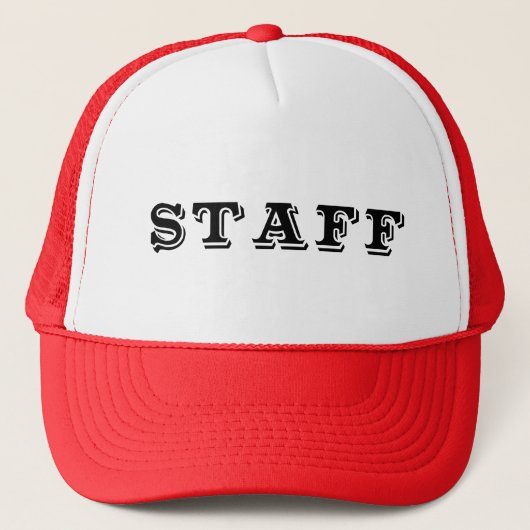 Staff Event Caps Hats Red Blue and Black Trucker Pet (Voorkant)