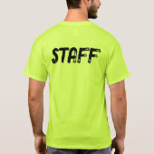 STAFF (front AND back) T-shirt (Achterkant)