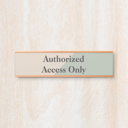 Staff Only Private Workspace Office Boundary Deurbordje (Voorkant)