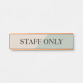 Staff Only Private Workspace Office Boundary Deurbordje (Voorkant)