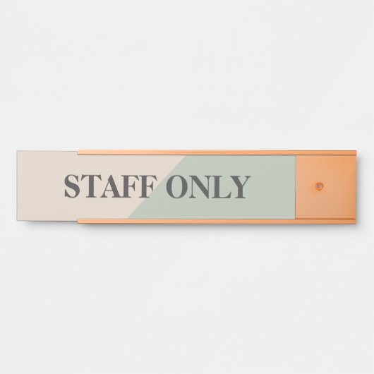 Staff Only Private Workspace Office Boundary Deurbordje (Voorkant)