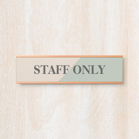 Staff Only Private Workspace Office Boundary Deurbordje (Voorkant)