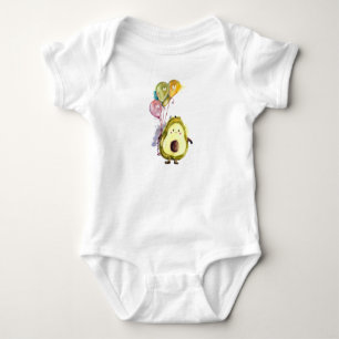 Staffed avocado teddy speelgoed met ballonnen T-Sh Romper