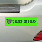 Staffie aan boord! Bumpersticker (Op auto)