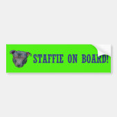 Staffie aan boord! Bumpersticker (Voorkant)