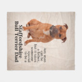 Staffie Dad Fleece Deken (Voorkant (Horizontaal))