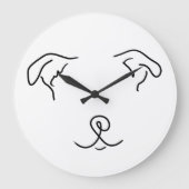 Staffie Dog  Grote Klok (Voorkant)