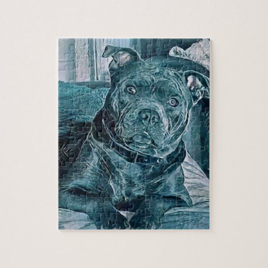 Staffie Jigzaag Legpuzzel (Verticaal)