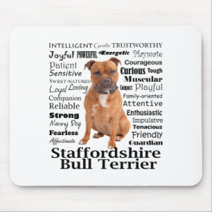 Staffie Kenmerken T-shirt  Muismat