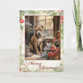  Staffie Kerst Feestdagen Kaart (Voorkant)