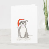 Staffie kerstkaart kaart (Voorkant)