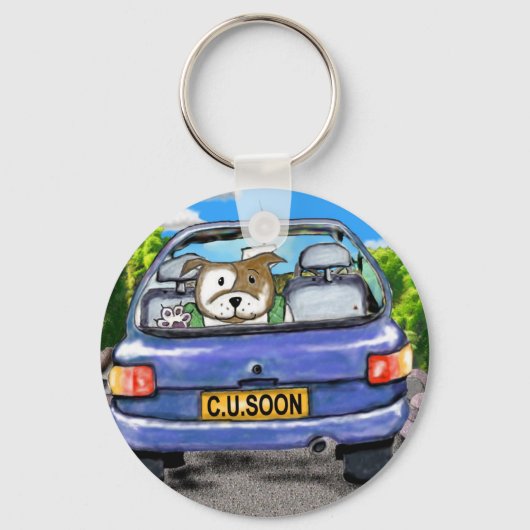 Staffie Key chain CUSoon Sleutelhanger (Voorkant)