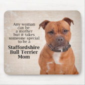 Staffie mama Mousepad Muismat (Voorkant)
