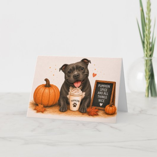 Staffie Pumpkin Spice Kaart (Voorkant)