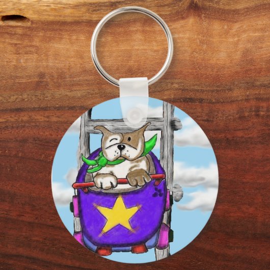 Staffie Smile - ROLLERCOASTER - sleutelring Sleutelhanger (Voorkant)