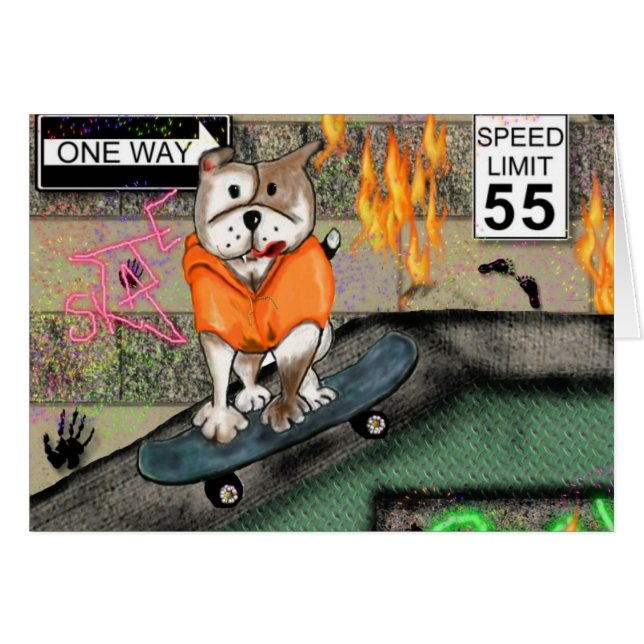 Staffie Smile - Skater Boy (Voorkant Horizontaal)