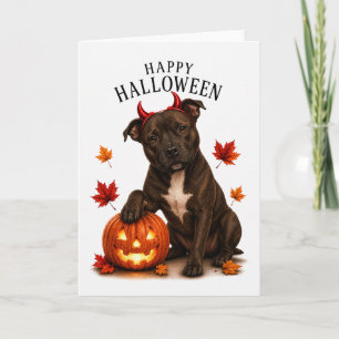 Staffie Staffordshire Duivels Hond Kaart