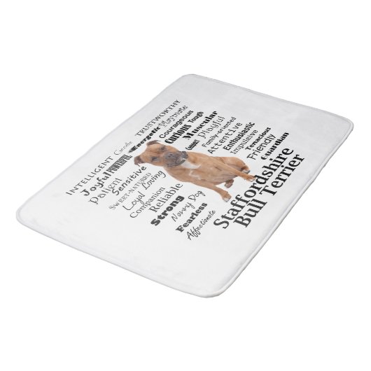 Staffie Traits Badmat (Gekanteld)