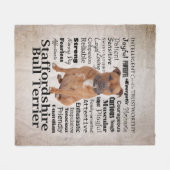Staffie Traits Fleece Blanket (Voorkant (Horizontaal))