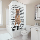 Staffie Traits Shower Curtain Douchegordijn (In situ)
