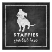 Staffies hier karton perfect poster (Voorkant)