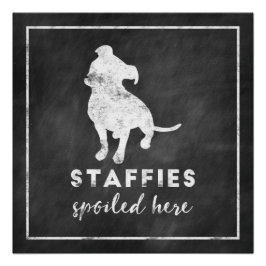 Staffies hier  karton perfect poster