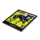Staffodil - Staffy in the Daffodils Tegeltje (Zijkant)