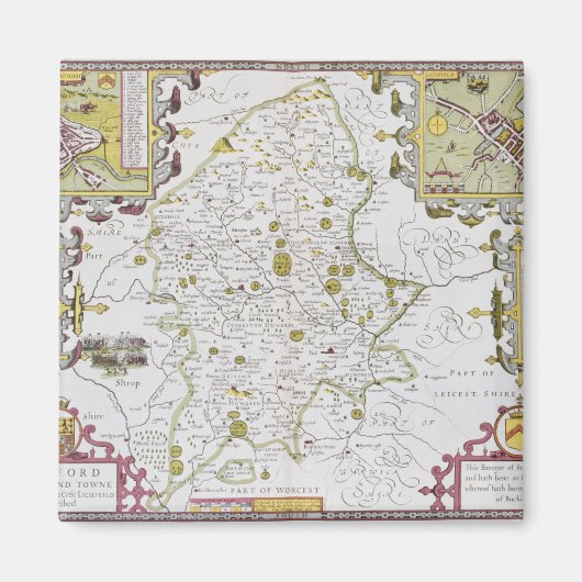 Stafford County en Town, gegraveerd door Jodocus Magneet (Voorkant)