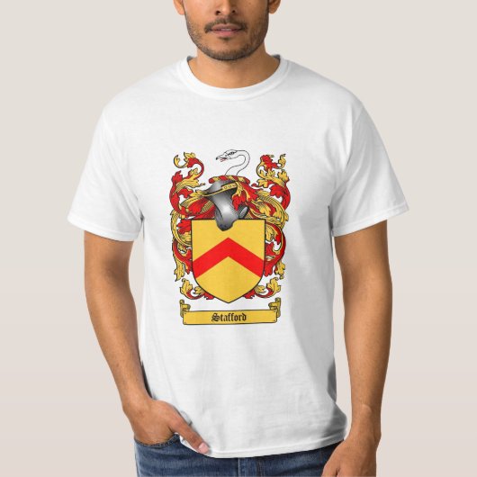 Stafford Family Crest - Stafford Coat of Arms T-shirt (Voorkant)