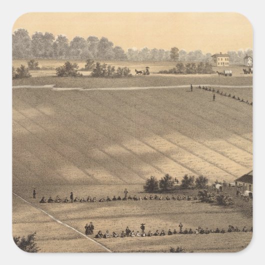 Stafford Forge Cranberry Plantation, West Creek Vierkante Sticker (Voorkant)