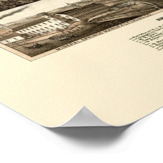 Stafford Springs, CT Panoramic Map - 1878 Poster (Hoek)