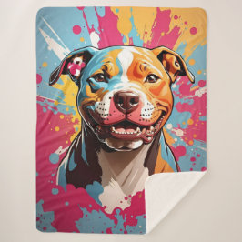 Staffordshire Birthday Fun Sherpa Deken