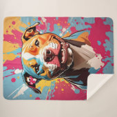 Staffordshire Birthday Fun Sherpa Deken (Voorkant (horizontaal))