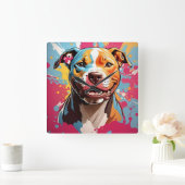 Staffordshire Birthday Fun Vierkante Klok (Huis)