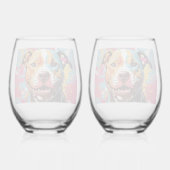 Staffordshire Birthday Fun     Wijnglas Zonder Voet (Achterkant)