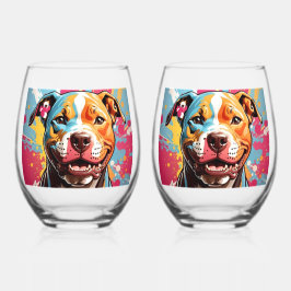 Staffordshire Birthday Fun     Wijnglas Zonder Voet