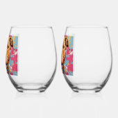 Staffordshire Birthday Fun     Wijnglas Zonder Voet (Links)