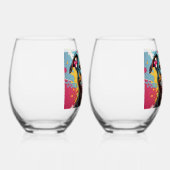 Staffordshire Birthday Fun     Wijnglas Zonder Voet (Rechts)