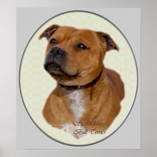 Staffordshire Bull Terrier Art Print (Voorkant)