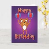 Staffordshire Bull Terriër - Ballonnen - Gelukkige Kaart (Gele Bloem)