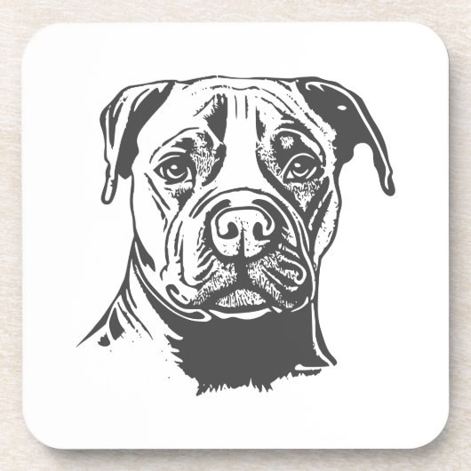 Staffordshire Bull Terrier Bier Onderzetter (Voorkant)