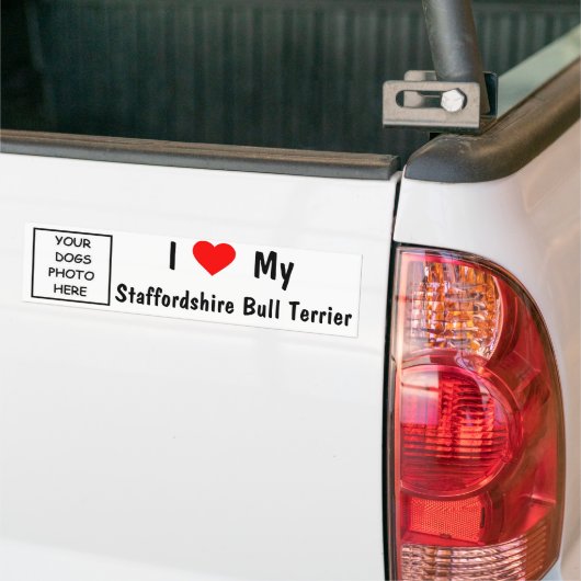 Staffordshire Bull Terrier Bumpersticker (Op Truck)