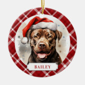 Staffordshire Bull Terrier Ceramic Circle Ornament (Voorkant)